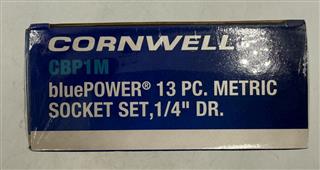 CORNWELL TOOLS BLUE-POWER CBP1M 13PC METRIC SOCKET SET ¼” DRIVE